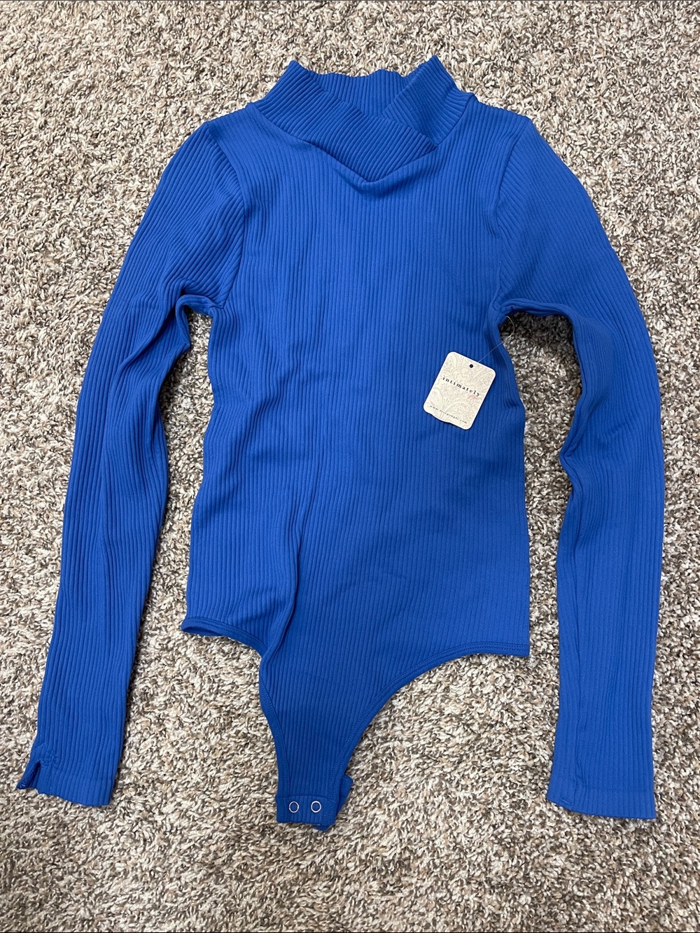 NWT! Free People Ribbed Blue Onsie - XS